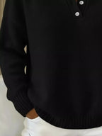 Full Size Button Detail Drop Shoulder Sweater Plus (12)