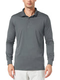 Long Sleeve Collared Neck Polo Shirt