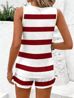 Striped Tank Top Shorts Set (4)