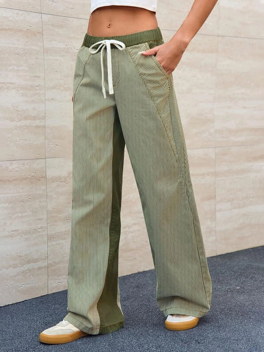Striped Wide Leg Jeans (7)