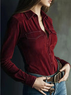Suede Button-down Shirt (12)