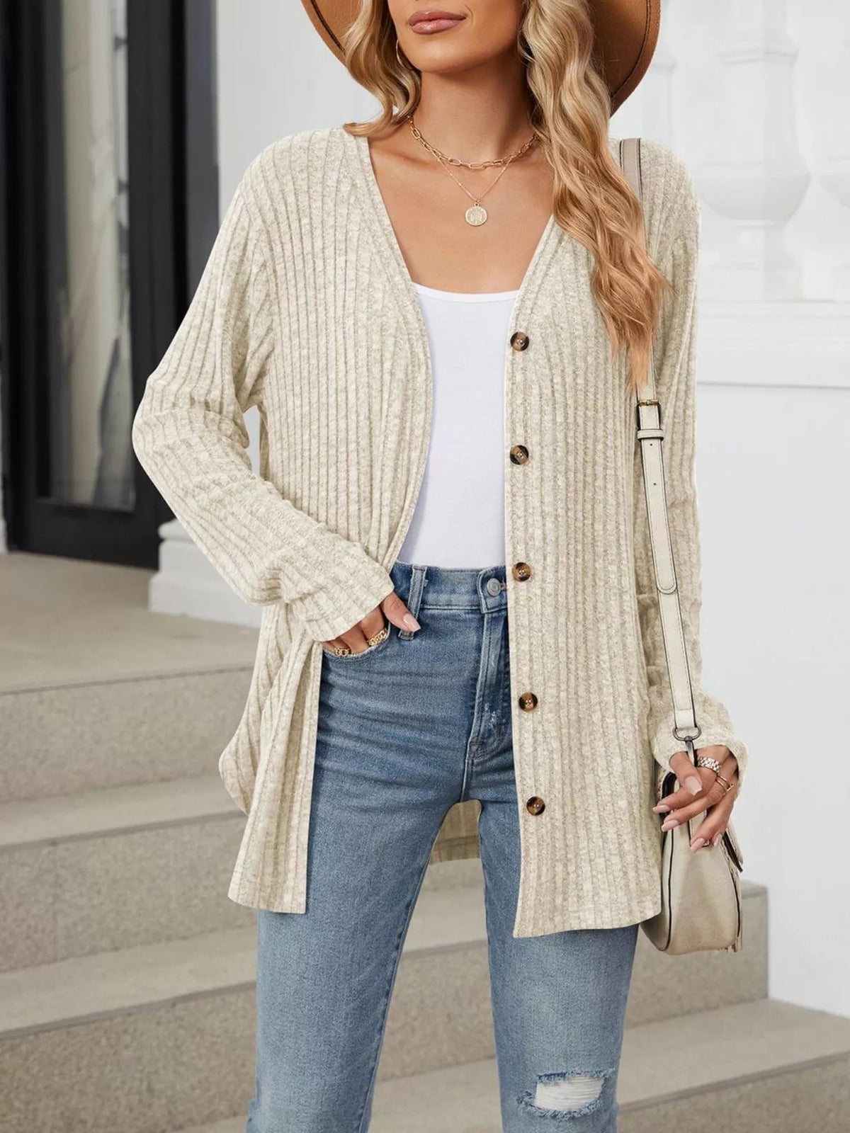 Ribbed Button-up Cardigan (24)