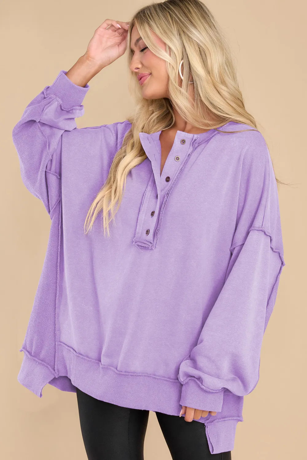 Exposed Seam Long Sleeve Sweatshirt (2)