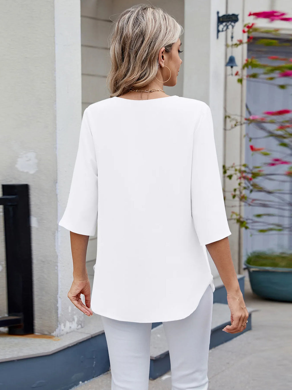 Round Neck Half Sleeve Blouse (23)