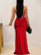 Twisted Front Ruched Bodycon Maxi Dress (8)