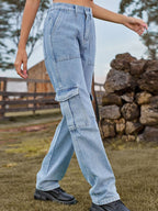 High Waist Cargo Jeans (11)