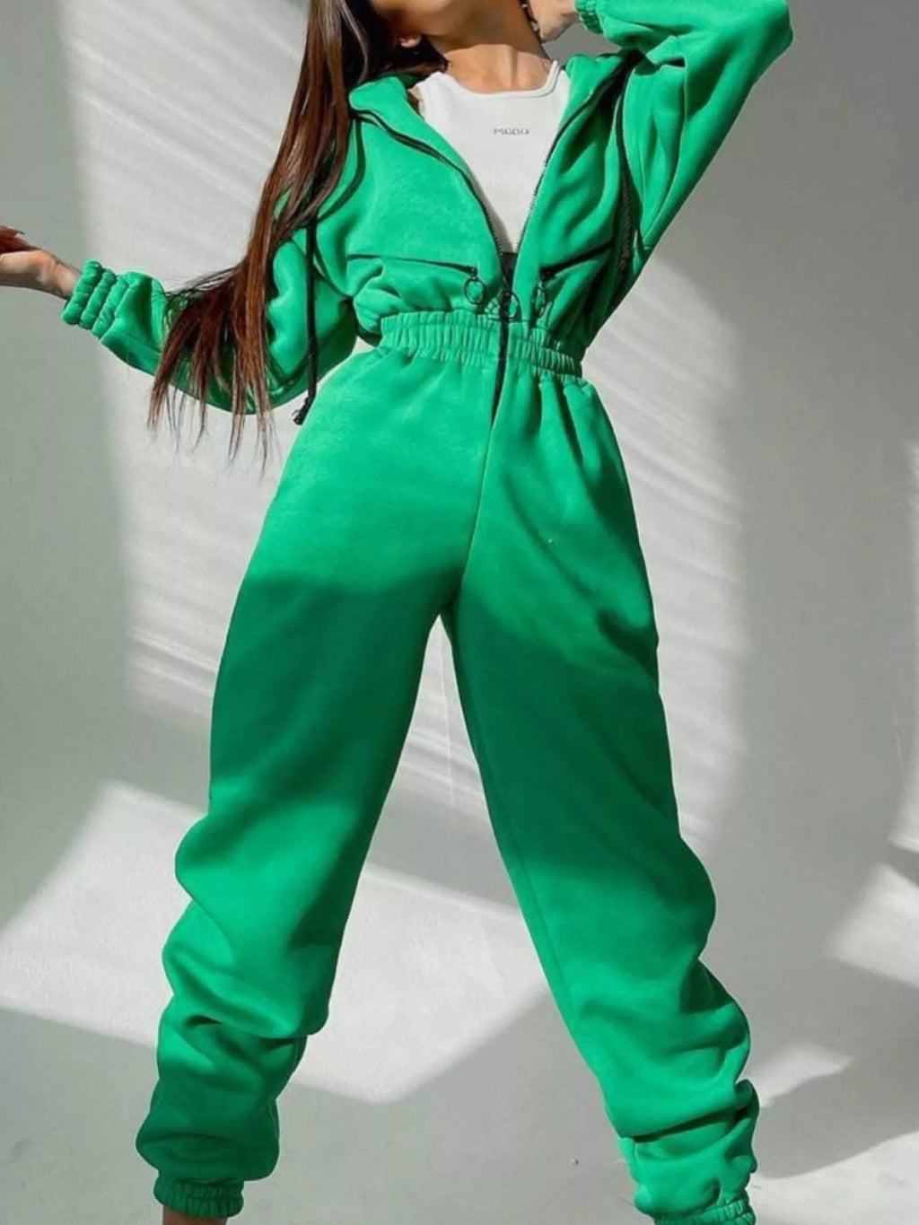 Hooded Zip-up Long Sleeve Jumpsuit (9)