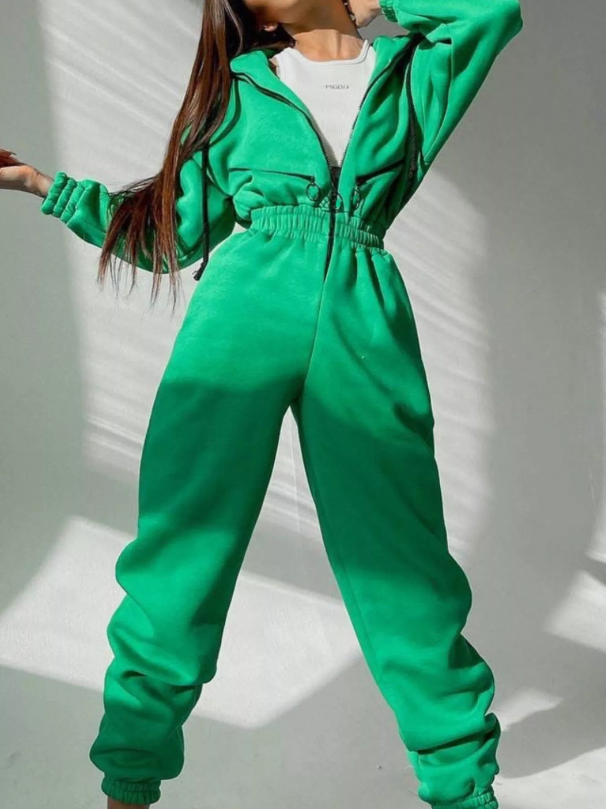 Hooded Zip-up Long Sleeve Jumpsuit (9)