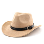 Belt Decoration Suede Curling Western Cowboy Hat Top photo 3