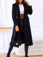 Lapel Collar Wool Blend Overcoat (17)