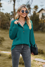 Collared Neck Long Sleeve Blouse (14)