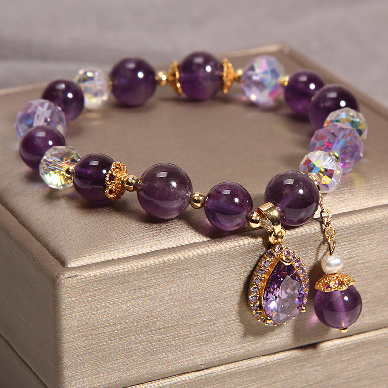Natural Vintage Purple Crystal Bracelet photo 1