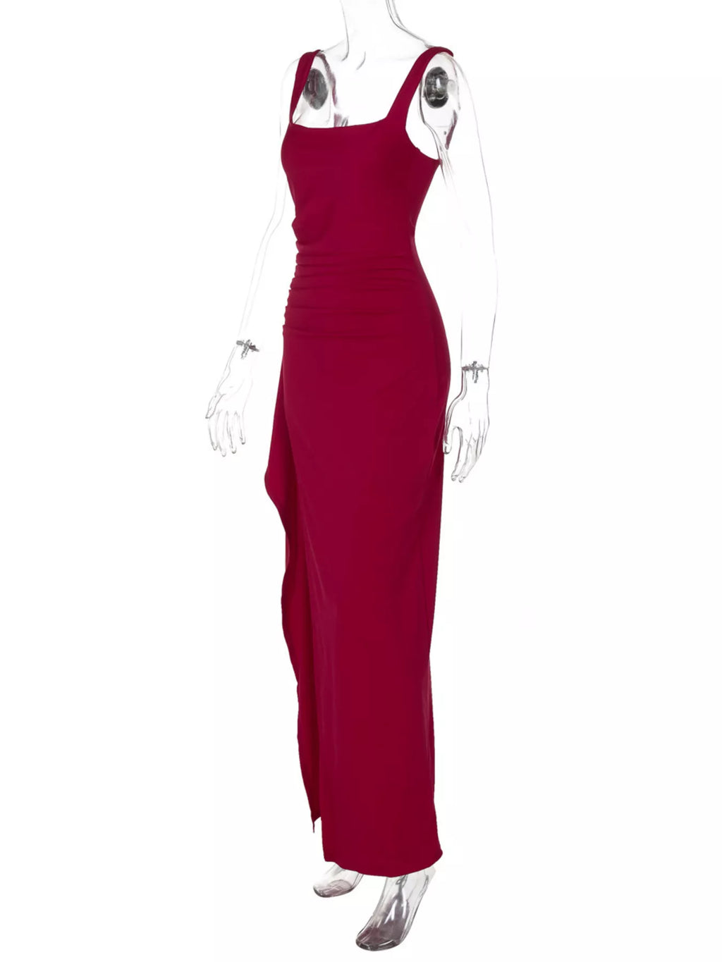 Slit Square Neck Maxi Dress (16)