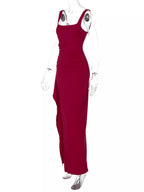 Slit Square Neck Maxi Dress (16)