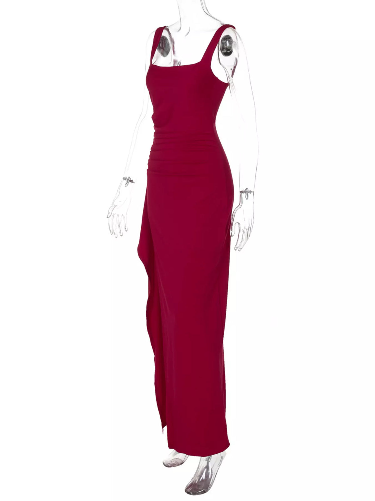 Slit Square Neck Maxi Dress (16)