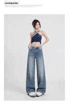 Wide Leg Jeans High Waist Baggy Straight Trousers photo 4