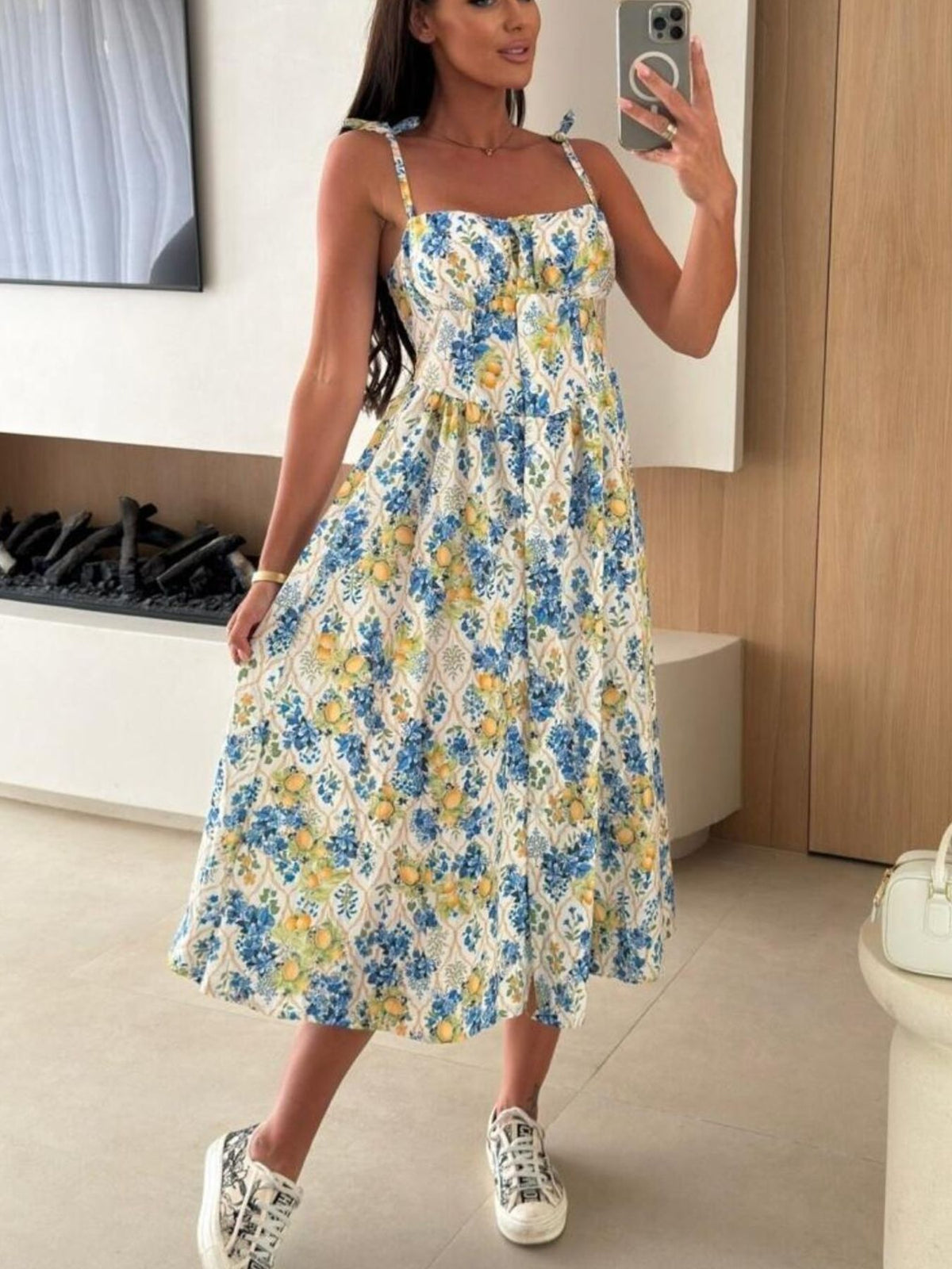 Striped Tie-shoulder Midi Dress (8)
