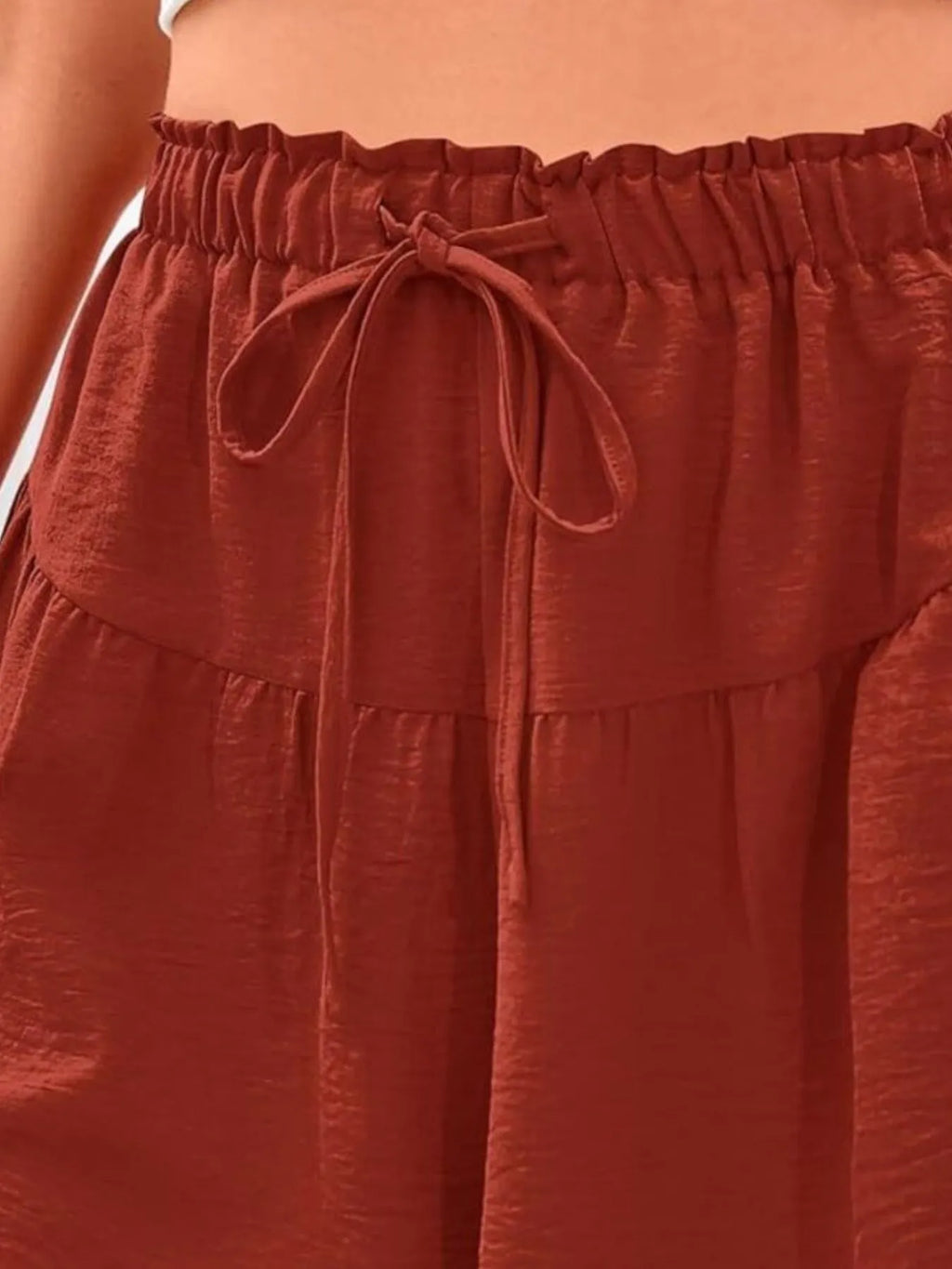 Full Size Casual Drawstring High Waist Relaxed Shorts Plus (6)