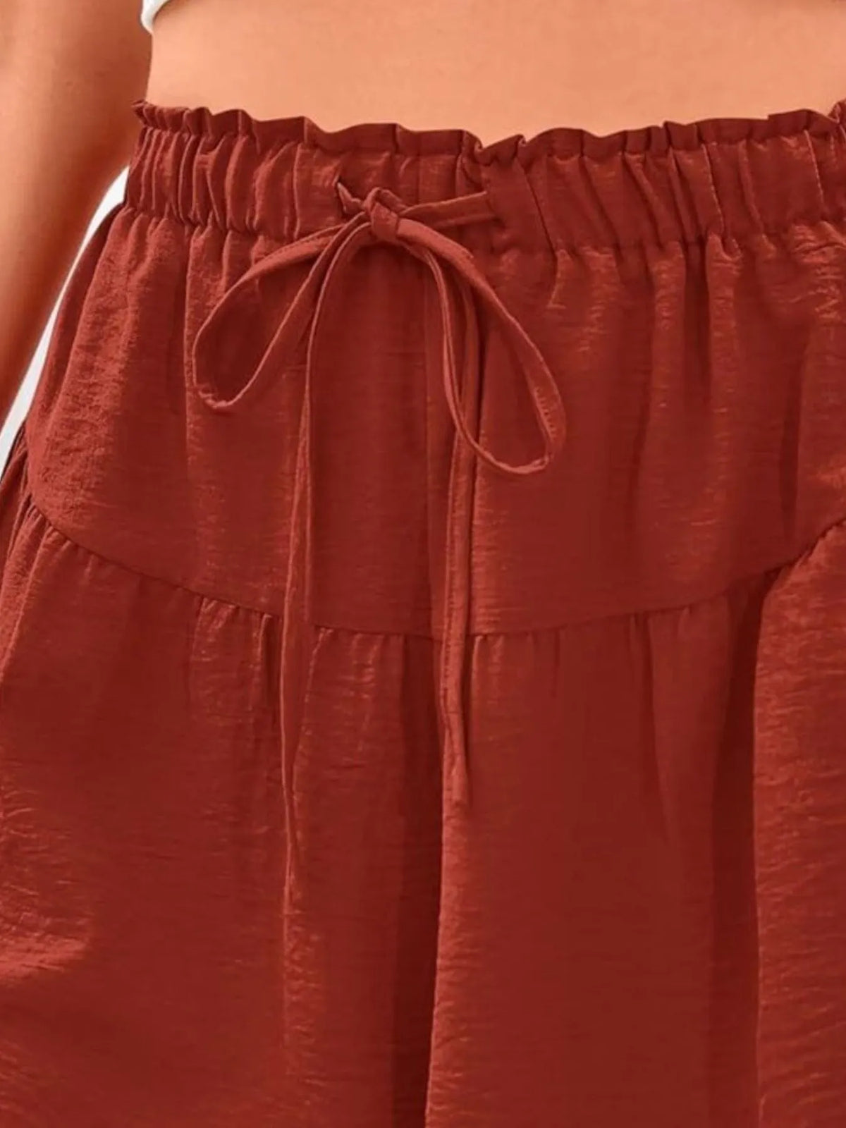 Full Size Casual Drawstring High Waist Relaxed Shorts Plus (6)