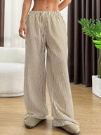 Full Size Striped Drawstring Waist Wide Leg Pants Plus (17)