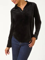 Velvet Long Sleeve Blouse (7)