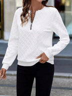 Textured Quarter-zip Sweatshirt (4)