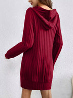 Ribbed Knit Hoodie Dress (20)