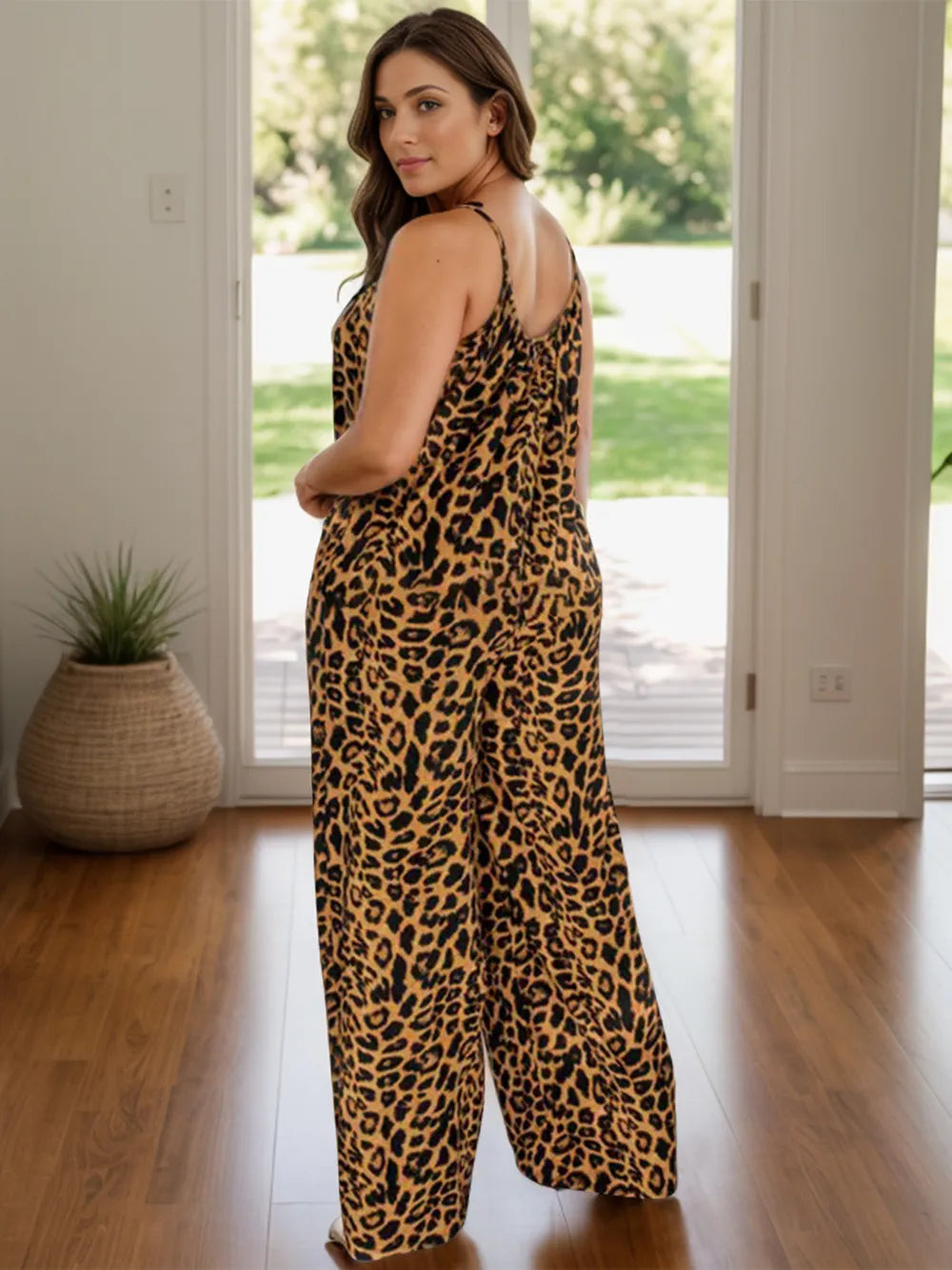 Full Size Leopard Scoop Neck Wide Leg Jumpsuit (2)