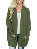 Chunky Knit Open Front Cardigan (5)