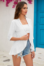Half Sleeve Open Front Cardigan (7)