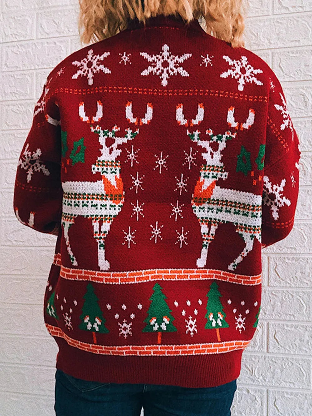 Turtleneck Drop Shoulder Long Sleeve Sweater (5)