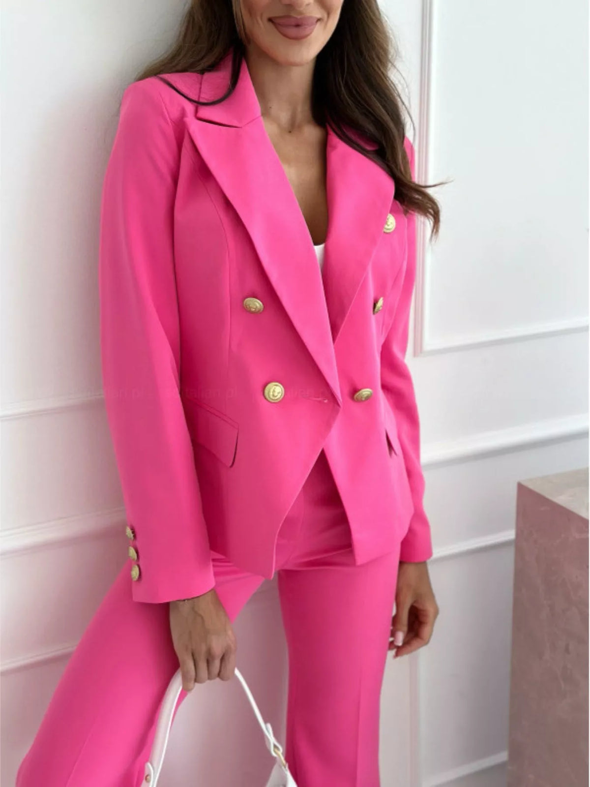Double-breasted Long Sleeve Blazer