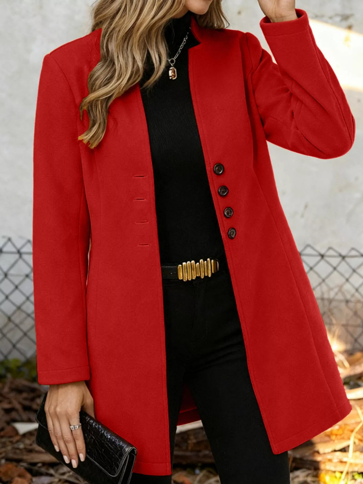 Button-down Longline Outerwear (25)