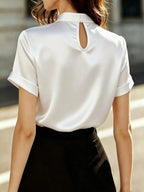 Pearl Embellished Satin Blouse (19)