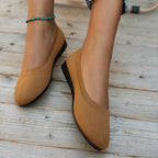 Round Toe Knit Ballet Flats (11)