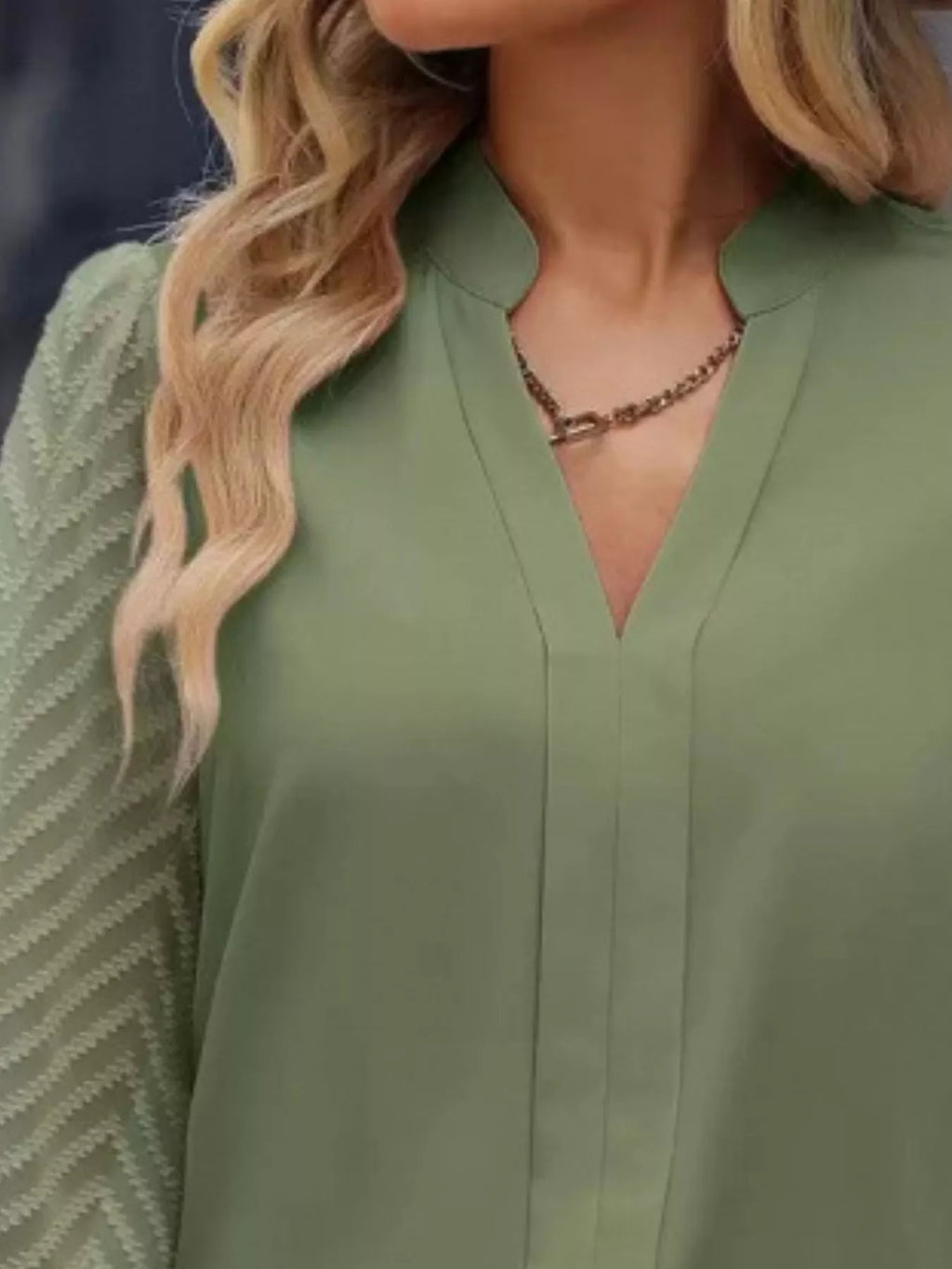 Notched Long Sleeve Blouse (14)