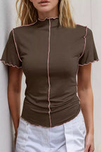 Wave Ruffle Slim Top (5)