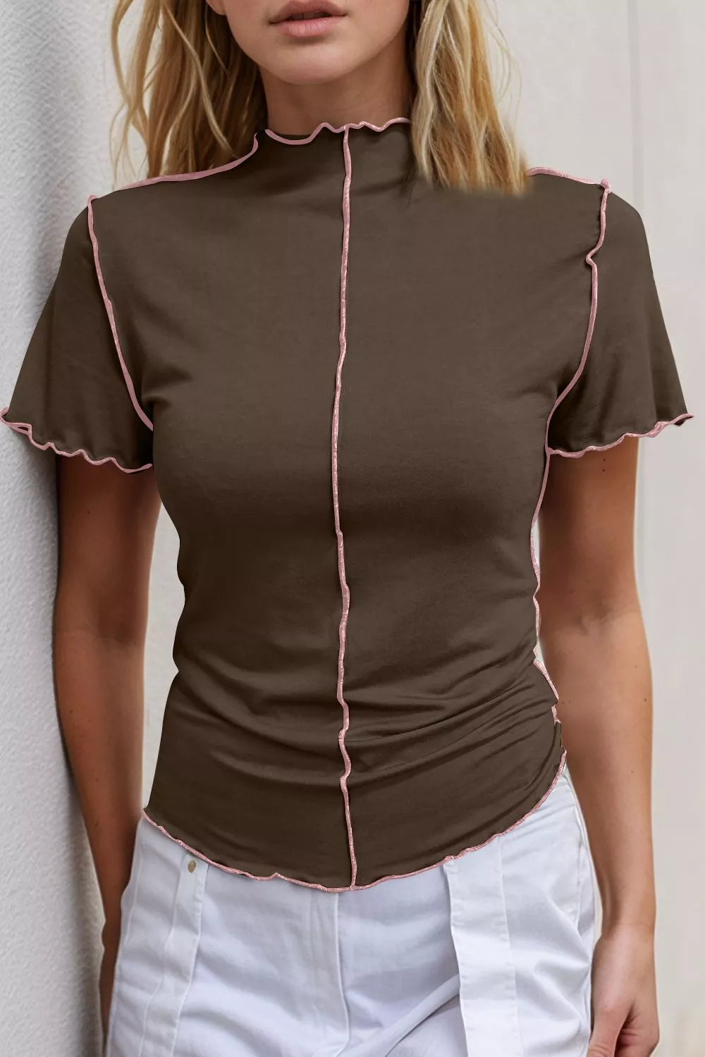 Wave Ruffle Slim Top (5)