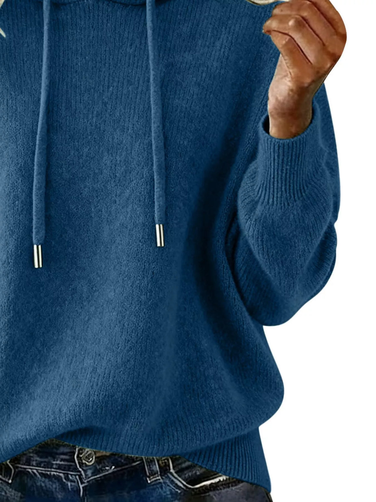 Drawstring Long Sleeve Hooded Sweater (18)