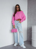 Boat Neck Drop Shoulder Sweater (4)