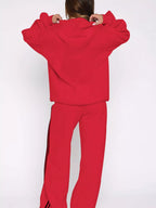 Zip Up Hoodie Striped Pants Set (12)