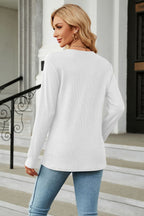 V-neck Long Sleeve Blouse (18)