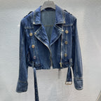 Button Denim Loose Top photo 2