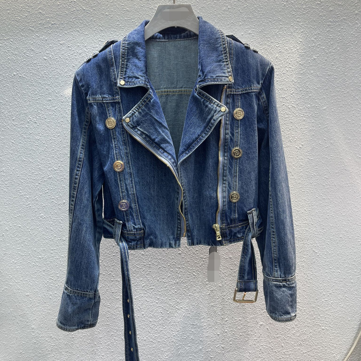 Button Denim Loose Top photo 2