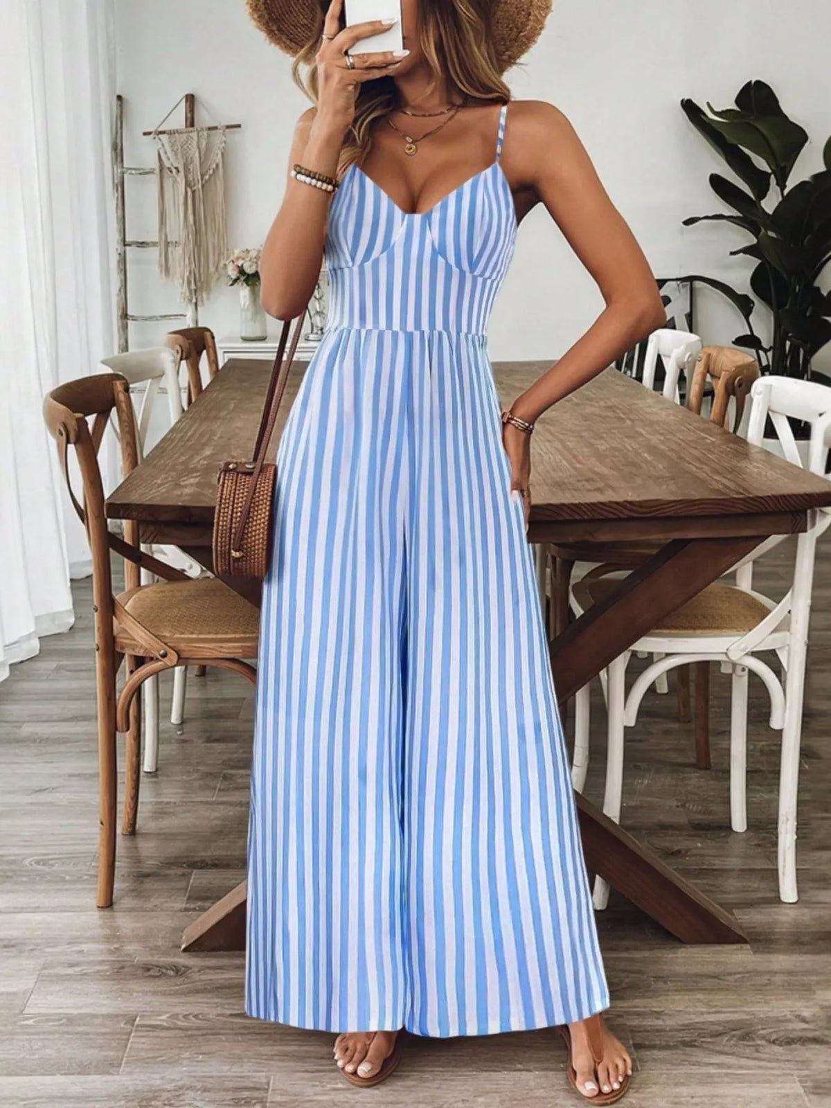 Spaghetti Strap Wide Leg Jumpsuit (11)