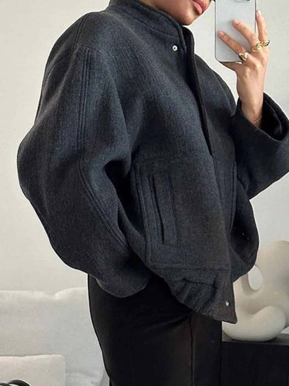Full Size Snap Down Drop Shoulder Jacket (14)