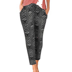 Elastic Waist Printed Pocket Lace-up Leggings photo 3