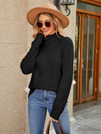 Cable-knit Mock Neck Sweater (17)