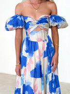 Off-shoulder Floral Tiered Dress Ruffle Details (24)