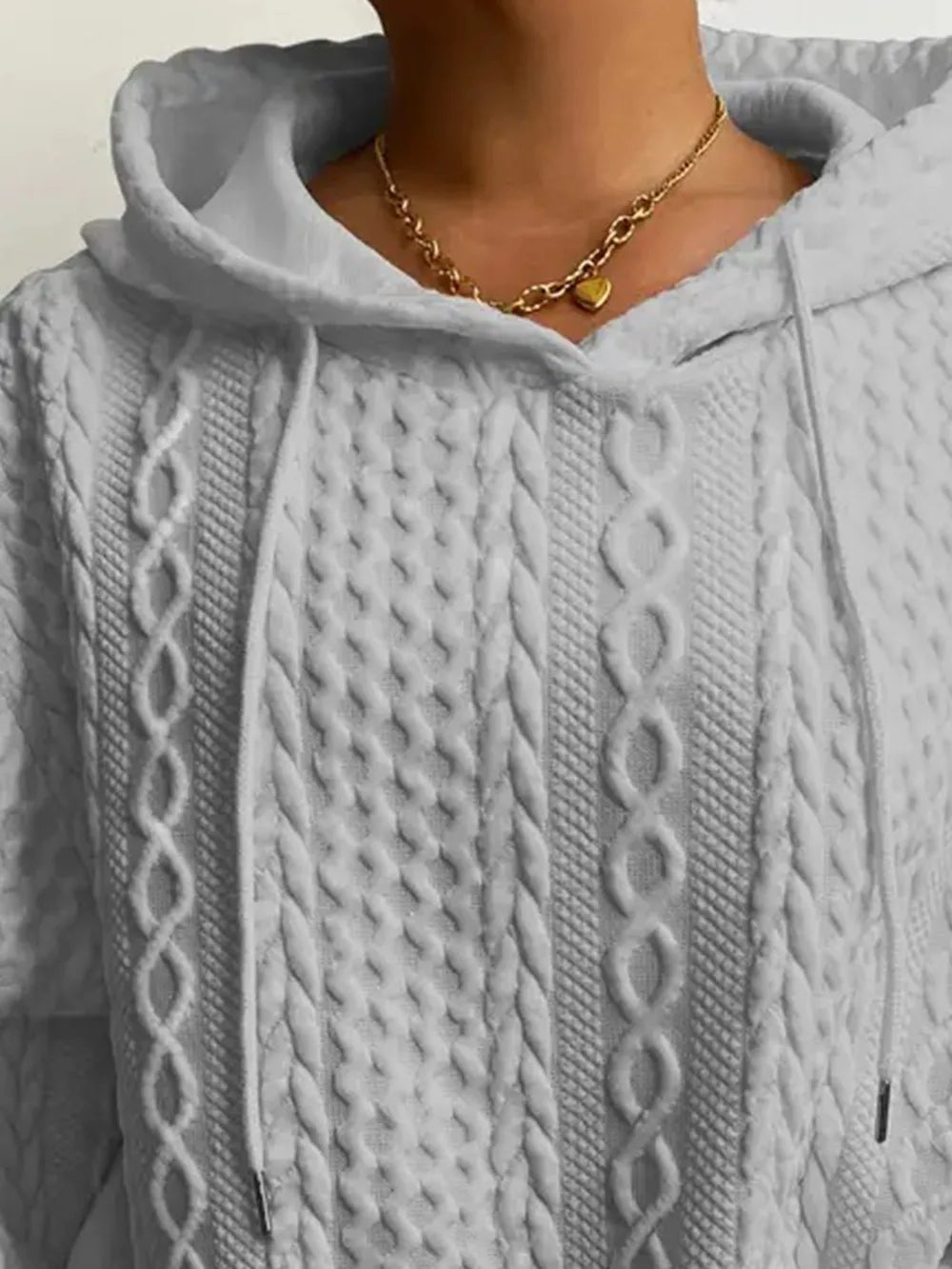 Drawstring Drop Shoulder Long Sleeve Hoodie (10)